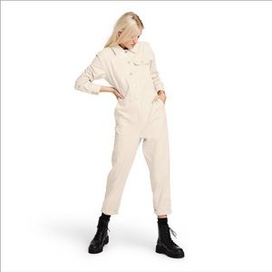 NWT Sandy Liang Cream Long Sleeve Jumpsuit
